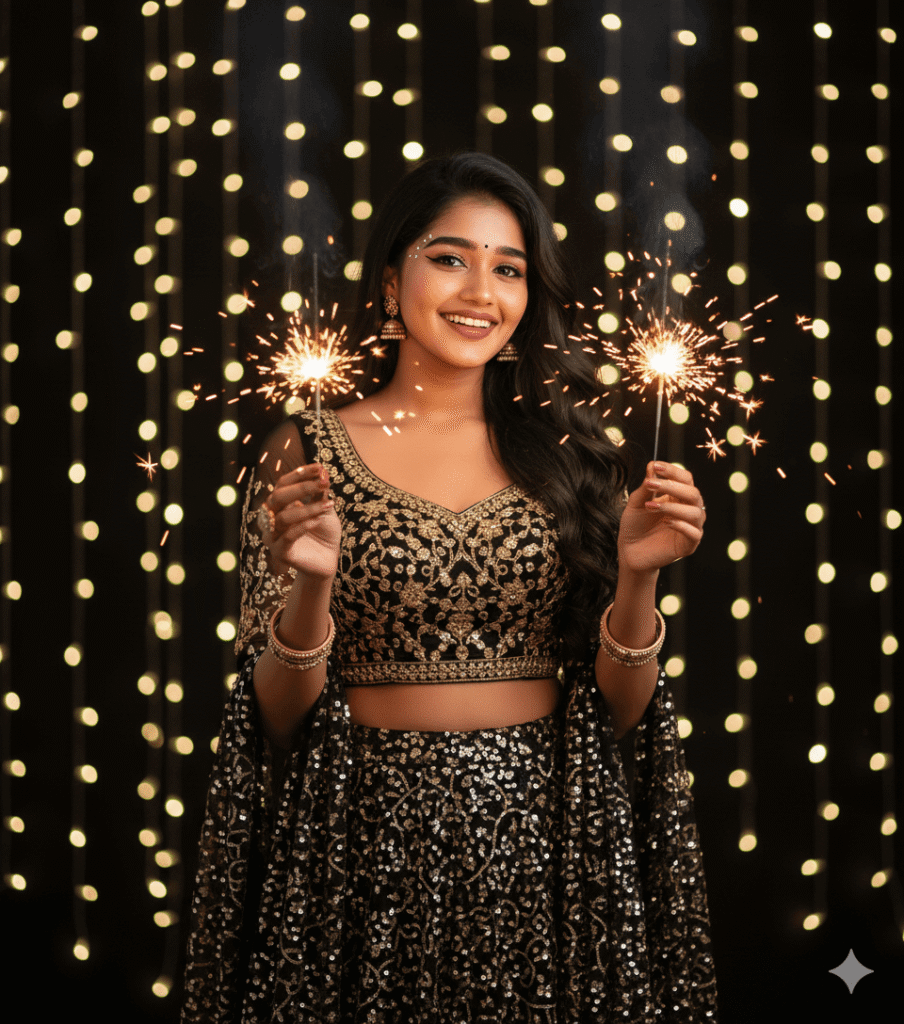 Stunning Diwali Photo Editing Prompts for girl