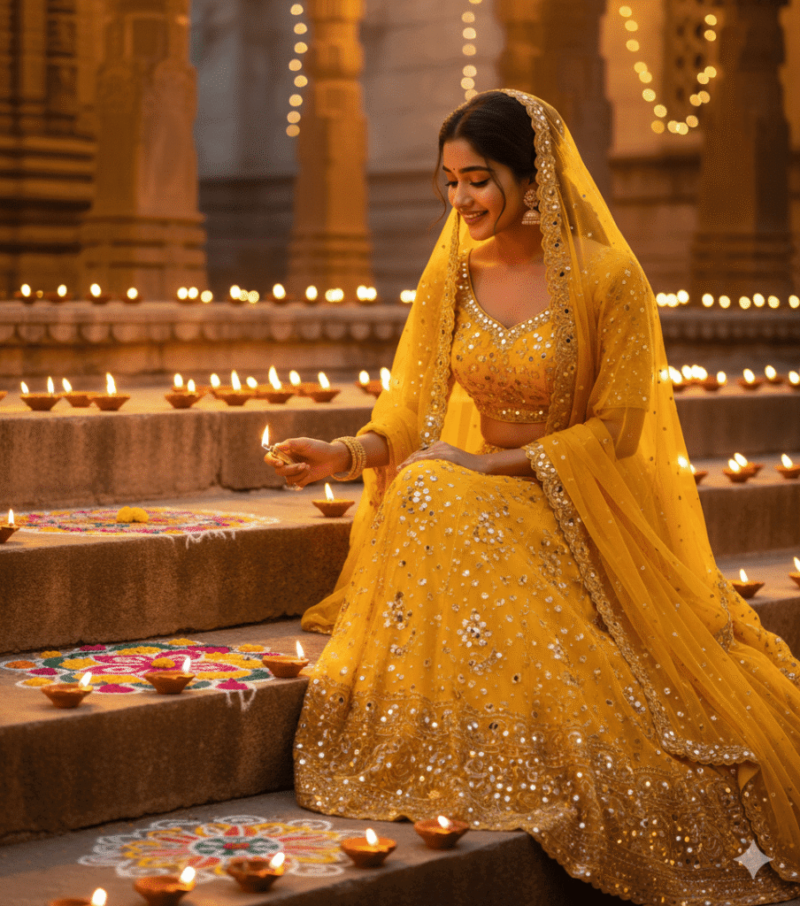 Stunning Diwali Photo Editing Prompts for girl